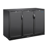 Polar G - Series Back Bar Cooler with Triple Solid Hinged Doors Black - 850mm GE999 - A - Whisk Hospitality - GE999-A