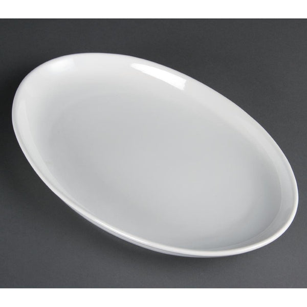 Olympia Whiteware French Deep Oval Plate White - 365mm 14 1/4" (Box 2) CC891 - Whisk Hospitality - CC891