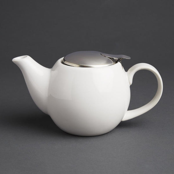 Olympia Cafe Teapot White - 510ml (Box 1) GM593 - Whisk Hospitality - GM593
