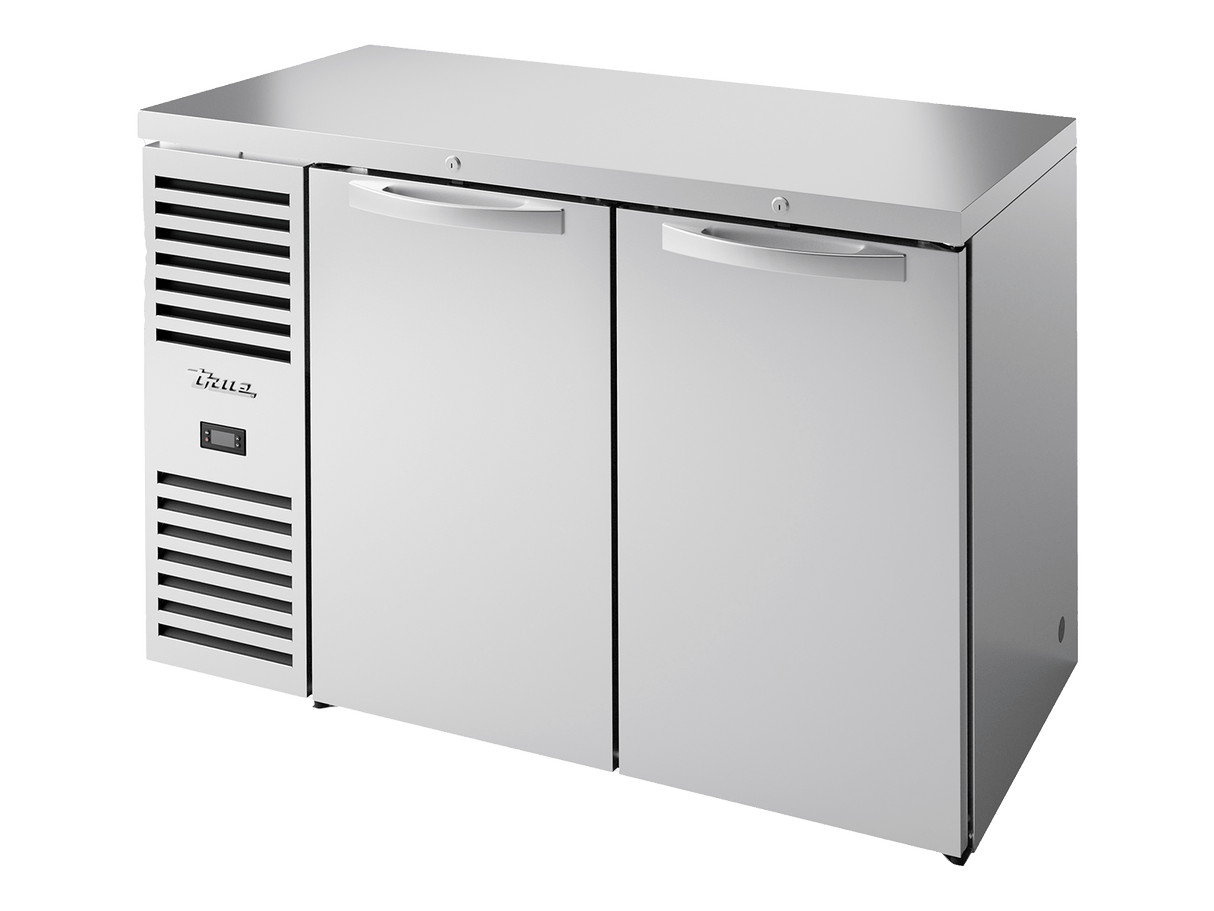 True Refrigeration Bar Refrigerator Stainless Steel Ext 2 Solid Swing Doors - TBR52 - RISZ1 - L - S - SS - 2 - Whisk Hospitality - TBR52-RISZ1-L-S-SS-2