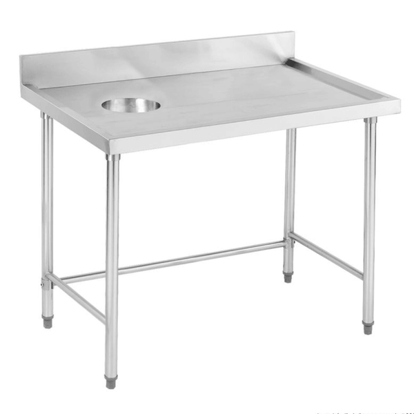 Modular System High Quality Stainless Steel Bench with splashback SWCB - 7 - 1200L - Whisk Hospitality - SWCB-7-1200L