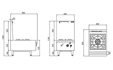 Jasper JASPER Stockpot Boiler Duckbill burner: 18 jets NG - Whisk Hospitality - JA-SPB-N
