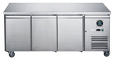 FED - X Stainless Steel Three Door Bench Freezer - XUB7F18S3V - Whisk Hospitality - XUB7F18S3V
