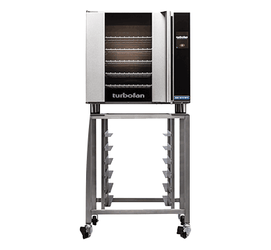 Turbofan E32T42C 2 X E32T4 Electric Convection Ovens Double Stacked Castor Base Stand - Whisk Hospitality - E32T4/2C