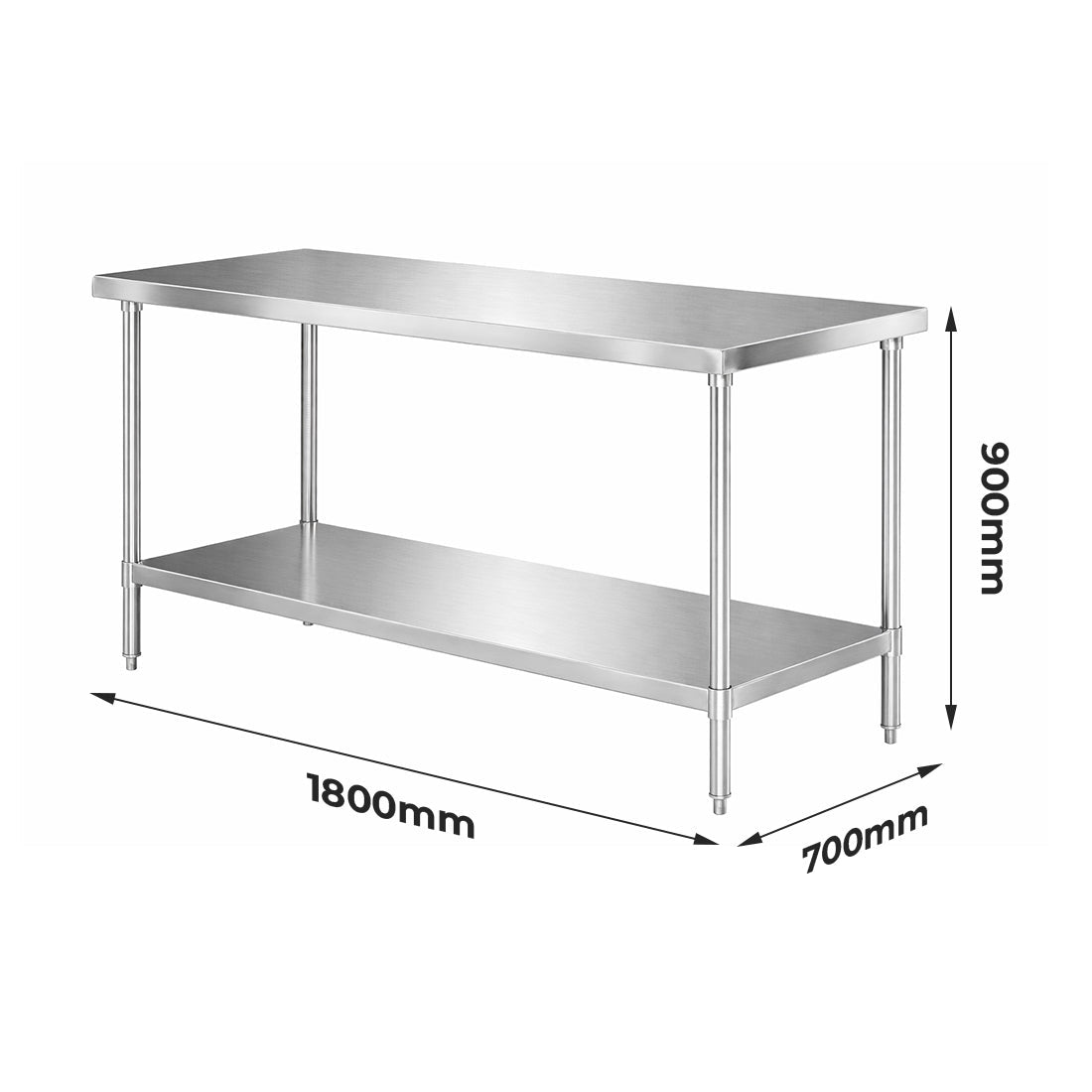 WB7-1800/A Stainless Steel Workbench - Whisk Hospitality - WB7-1800/A