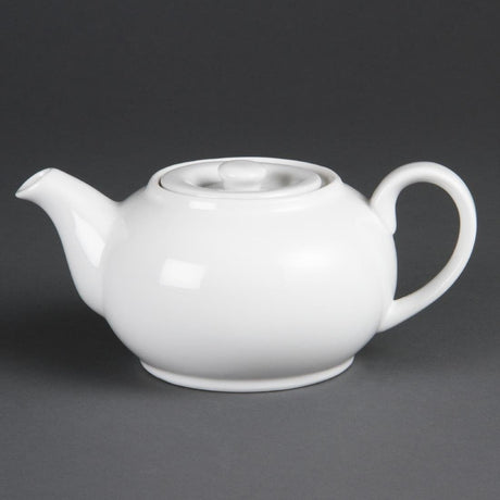 Olympia Whiteware Teapot - 4cup 876ml 30fl oz (Box 4) CB474 - Whisk Hospitality - CB474