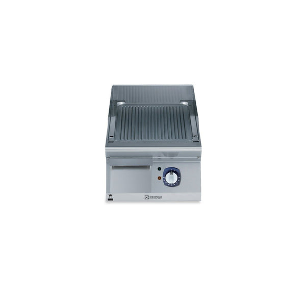 Electrolux 700XP Electric Griddle Plate with Ribbed Brushed Chrome Plate 400mm E7IILDAOMCA - Whisk Hospitality - E7IILDAOMCA