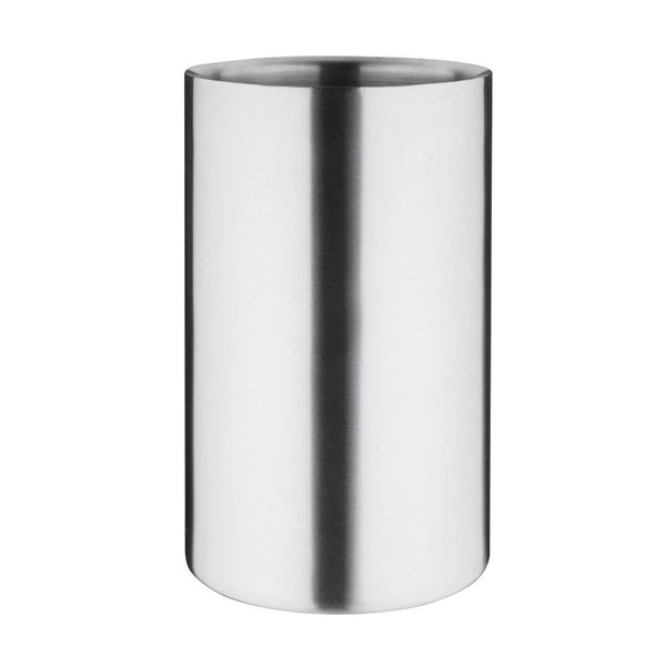 Olympia Double Wall Wine Cooler Brushed Stainless Steel 200x120mm C386 - Whisk Hospitality - C386