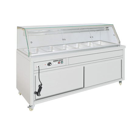 Thermaster Wet and Dry Bain Marie Display 6x1/1 GN Pans PG210FE - XG - Whisk Hospitality - PG210FE-XG