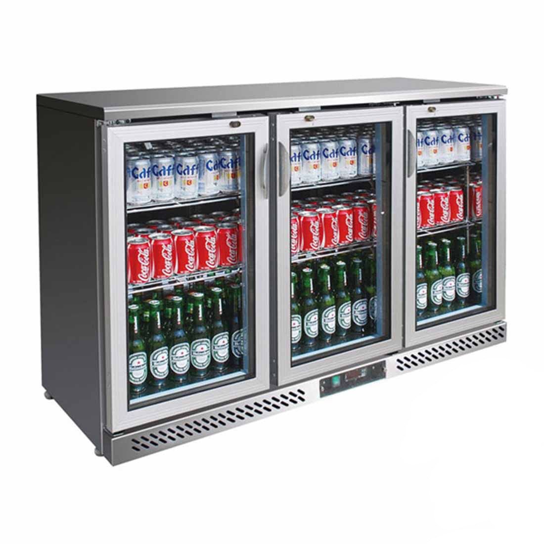 SC316SG Three Door Stainless Steel Bar Cooler - Whisk Hospitality - SC316SG