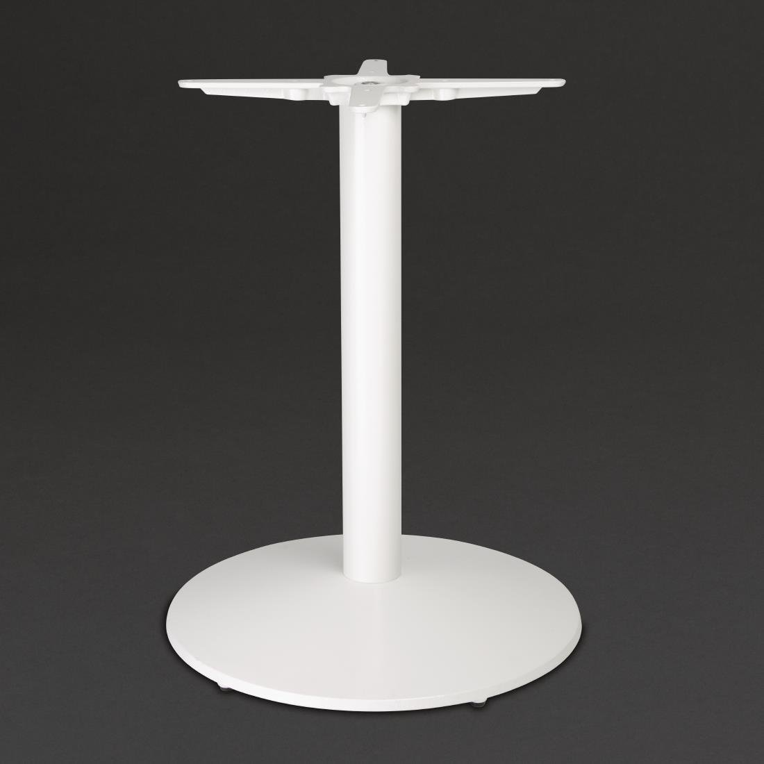 Bolero Outdoor/Indoor Cast Iron Round Table Base - White FT029 - Whisk Hospitality - FT029