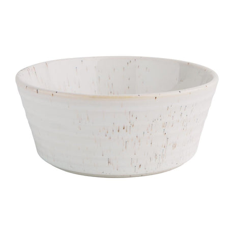 Olympia Cavolo White Speckle Flat Round Bowl - 143mm (Box 6) FD900 - Whisk Hospitality - FD900