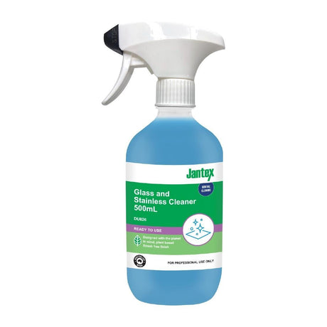 Jantex Green Glass & Stainless Steel Cleaner RTU - 500ml DU826 - Whisk Hospitality - DU826