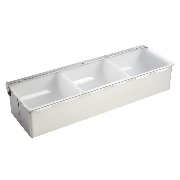 Olympia Condiment Box St/St 3x2pint K490 - Whisk Hospitality - K490