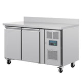 Polar U - Series Double Door Counter Fridge with Upstand - 282Ltr UA064 - A - Whisk Hospitality - UA064-A