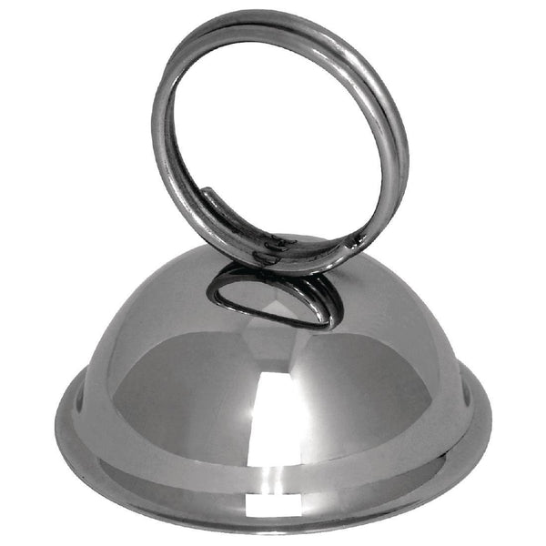 Menu Card Holder Ring Dome St/St - 60mm DM220 - Whisk Hospitality - DM220