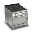 BARON 4 Burner Gas Cook Top With Gas Oven - Whisk Hospitality - Q70PCF/G8005