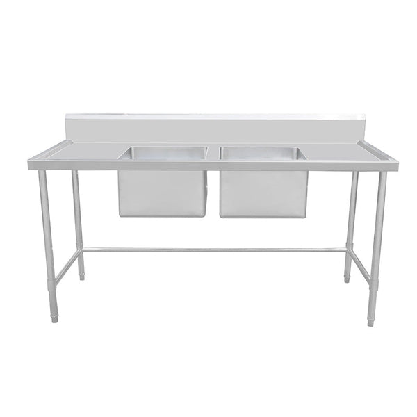 Work Bench - Double Sink with Leg Brace - Center Sink / 700 / ASD-1570C - Whisk Hospitality - 631177