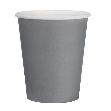Fiesta Recyclable Hot Cup Single Wall Charcoal 225ml (Box 1000) GP415 - Whisk Hospitality - GP415