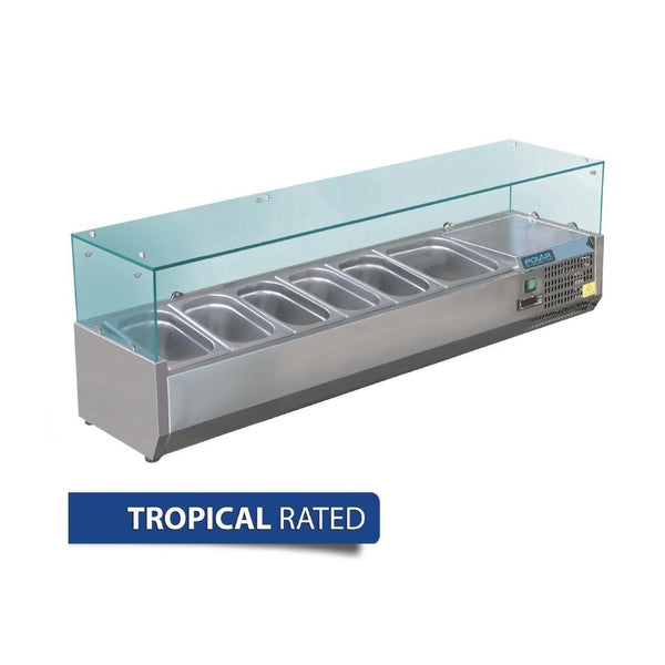 Polar G - Series Countertop Prep Fridge 5x GN 1/3 & 1x GN 1/2 GD876 - A - Whisk Hospitality - GD876-A
