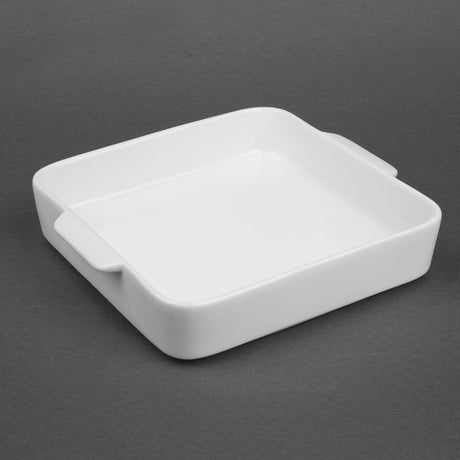Olympia Whiteware Square Eared Roaster - 200x180x40mm (Box 3) DX387 - Whisk Hospitality - DX387