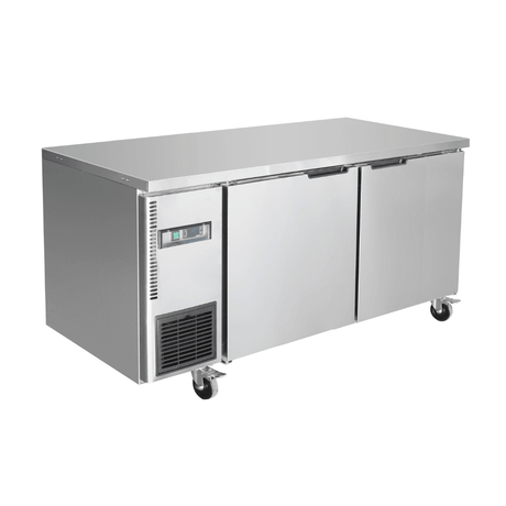 Thermaster Stainless Steel Double Door Workbench Freezer - TL1500BT - Whisk Hospitality - TL1500BT