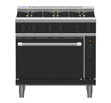 Waldorf Bold Rnlb8619Gc 900Mm Gas Range Convection Oven Low Back Version - Whisk Hospitality - RNLB8619GC