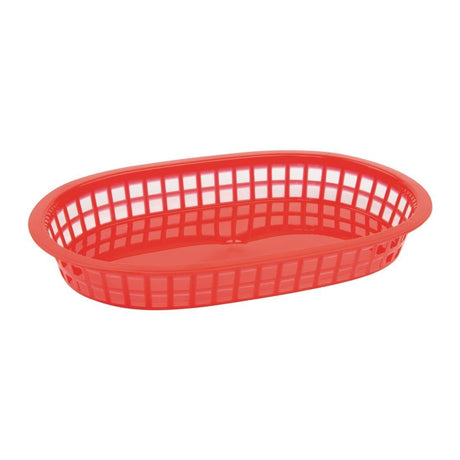 Olympia Kristallon PP Food Basket Red - 275x175mm 10 1/2x 7" (Pack 6) GH967 - Whisk Hospitality - GH967