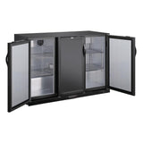 Polar G - Series Back Bar Cooler with Triple Solid Hinged Doors Black - 850mm GE999 - A - Whisk Hospitality - GE999-A