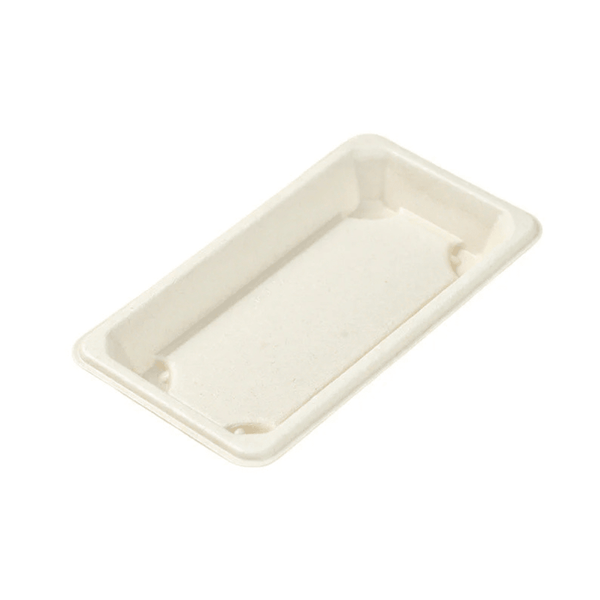 PakMax 6.5"*4.5"*0.8" Sugarcane Sushi Tray ST-08 - Whisk Hospitality - ST-08