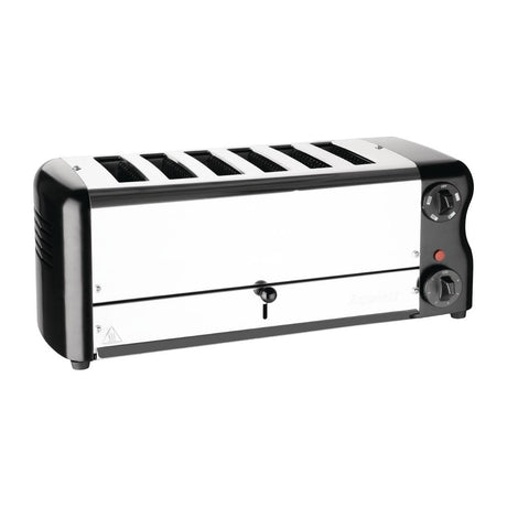 Rowlett Esprit 6 Slot Toaster Jet Black with Elements & Sandwich Cage CH187 - A - Whisk Hospitality - CH187-A