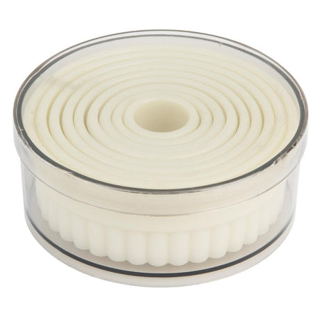 Vogue Serrated Round Pastry Cutters Nylon (Pack 9) JA523 - Whisk Hospitality - JA523