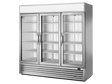 True Refrigeration Upright Retail Merchandiser Freezer 3 Full Glass Swing Doors - GDM - 72F - HC - FGD01 - Whisk Hospitality - GDM-72F-HC-FGD01