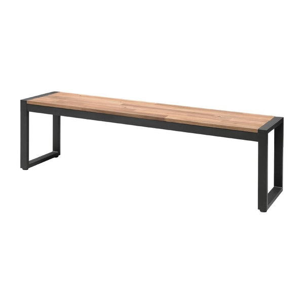 Bolero Steel & Acacia Industrial Bench - 1600x380mm (Pack 2) DS158 - Whisk Hospitality - DS158