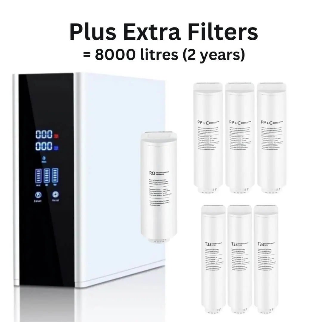 Cara Under Sink Reverse Osmosis Water Filter + 7 Extra Filters 8000 Litres (CA5001) - Whisk Hospitality - CA5001-7PK-RO-T33-PP+C