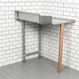 Modular System Clean Dish Table with Splashback CDT - 600L - Whisk Hospitality - CDT-600L