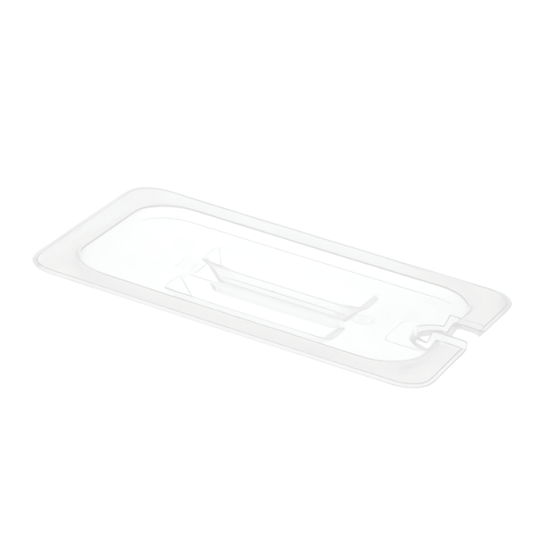 Gastronorme Pan Lid - PolyCarbonate - Notched - 1/4 - Clear - Whisk Hospitality - 400665