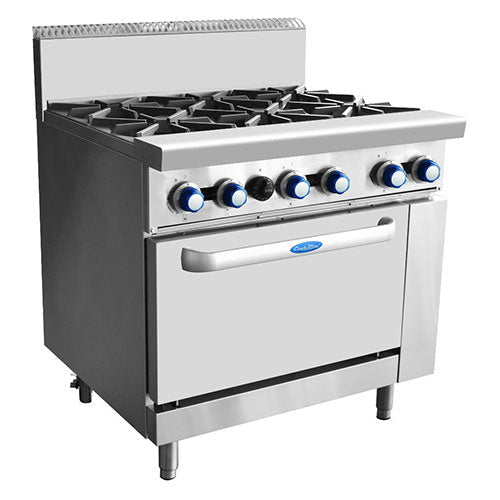 Cookrite AT80G6B-O 6 Burner Cooktop + Oven - Whisk Hospitality - 3PA-8767-DHT-AT80G6B-O