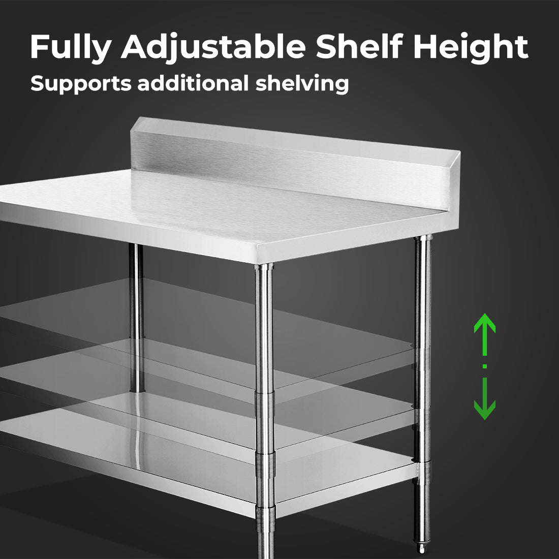 WBB7 - 1000/A Workbench with Splashback - Whisk Hospitality - WBB7-1000/A