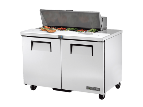 True Refrigeration Prep Table 10x 1/6 Top Pans 2 Solid Swing Doors - TSSU - 48 - 10 - HC - Whisk Hospitality - TSSU-48-10-HC
