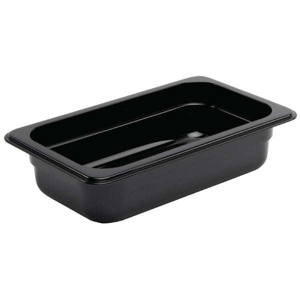 Vogue Black Polycarbonate - GN 1/4 65mm U466 - Whisk Hospitality - U466