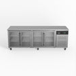 AG Commercial Four Glass Door Worktop / Under Bench Display Fridge 700mm Depth GNX4100TNG - Whisk Hospitality - GNX4100TNG