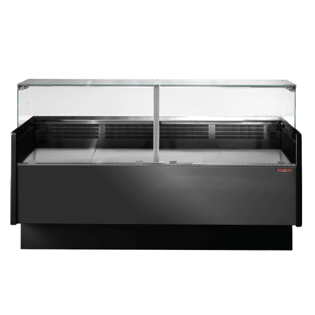 Tecnodom Serie MR9.5 Black 2000mm Wide Deli Display with Storage and Castors TDMR - 0920B - Whisk Hospitality - TDMR-0920B
