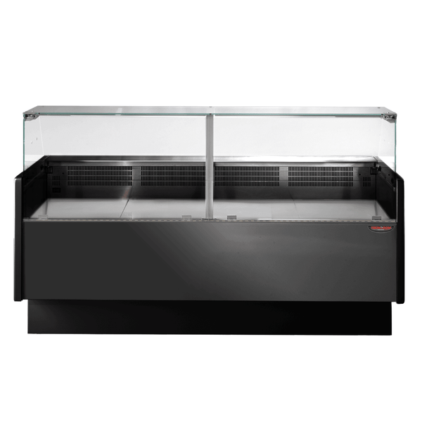 Tecnodom Serie MR9.5 Black 2000mm Wide Deli Display with Storage and Castors TDMR - 0920B - Whisk Hospitality - TDMR-0920B