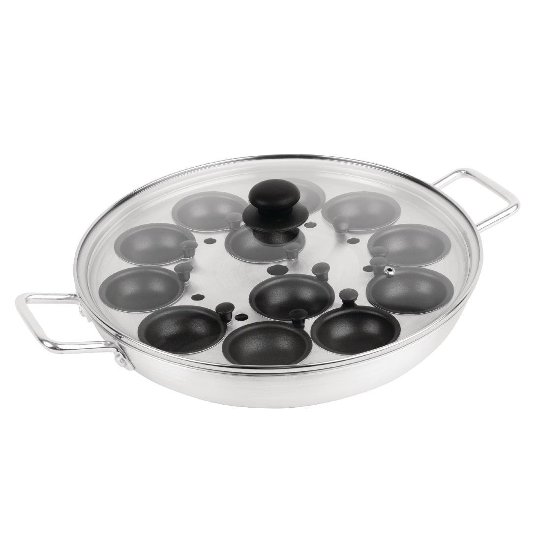 Vogue Aluminium Egg Poacher Non - Stick Cups - 12 Egg 350mm 14" HT975 - Whisk Hospitality - HT975