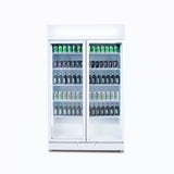 Bromic Upright Display Fridge - 885L - 2 Doors - Flat Glass - White GM0900LWECO - NR - Whisk Hospitality - GM0900LWECO-NR