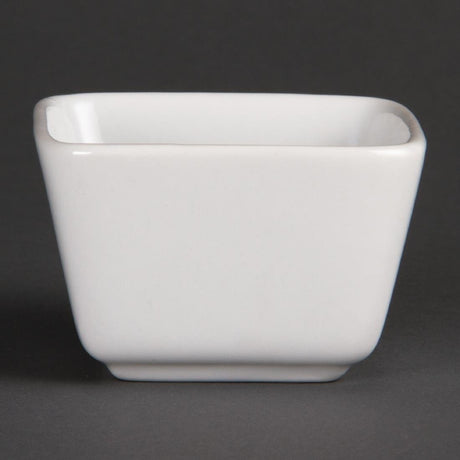 Olympia Whiteware Mini Dish Tall Square White - 75x75x48mm (Box 12) U178 - Whisk Hospitality - U178