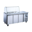 FED - X Three Door Salad Prep Fridge with Curve Glass Top - XTHP3100SALGC - Whisk Hospitality - XTHP3100SALGC