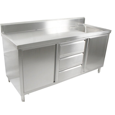 SC - 6 - 2100R - H Cabinet with Right Sink - Whisk Hospitality - SC-6-2100R-H