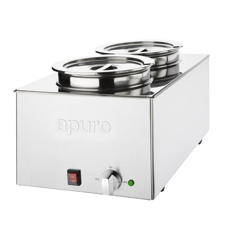 Apuro Bain Marie with Round Pots FT695 - A - Whisk Hospitality - FT695-A